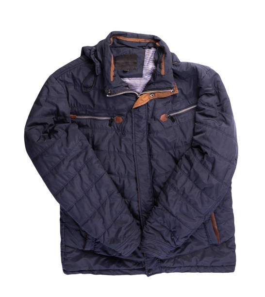 istock Men's    jacket in a hood isolated on a white background. Windbreaker jacket 1327932926