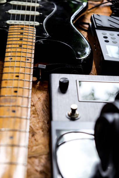 istock Guitar and music studio equipment 1327935960