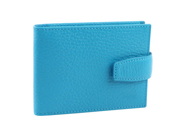 istock New light blue wallet of genuine cattle leather. Isolated on white 1327938099