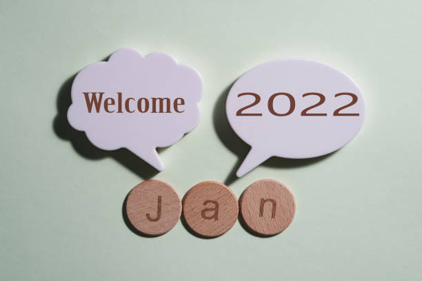 istock month January with speech bubble with text welcome 2022 1327941318