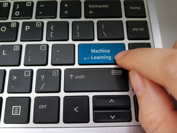 istock Finger pressing a laptop key with the word Machine Learning. Artificial Intelligence concept 1327948879
