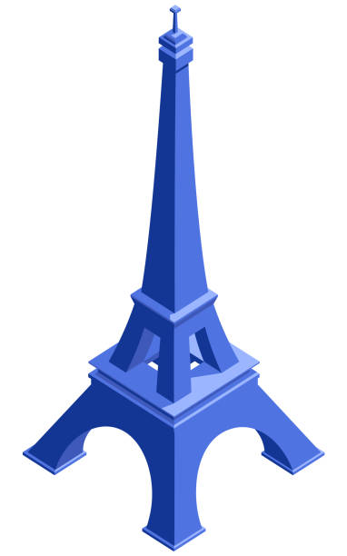 Eiffel Tower Isometric Eiffel Tower. Symbol of France. paris tower stock illustrations
