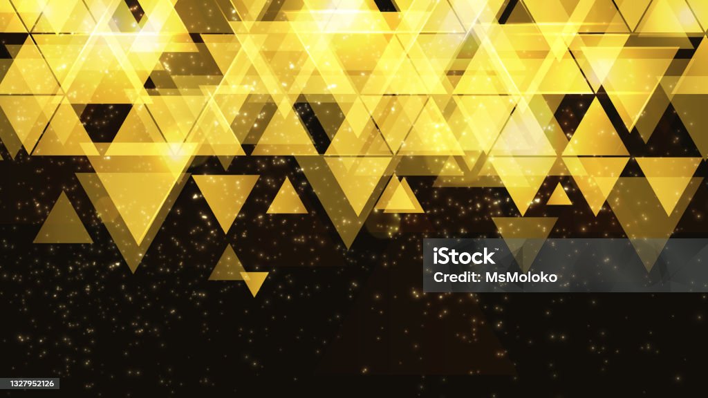 Triangle Abstract Background Gold Gold Vector Background With Abstract Triangles Stock Illustration ...