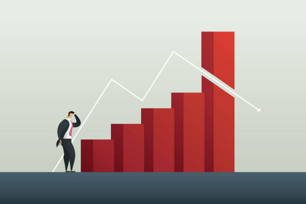 istock Businessman profit loss and crises 1327959677