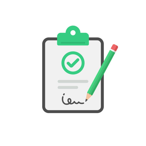 Checklist Icon Vector Design. Scalable to any size. Vector Illustration EPS 10 File. registration form stock illustrations