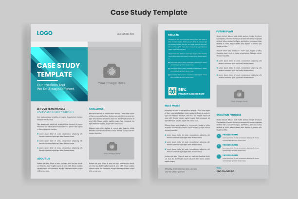 Case Study Template, Flyer Template, Double Side Flyer, Brochure Cover, Poster Template design Case Study Template, Flyer Template, Double Side Flyer, Brochure Cover, Poster Template design editorial stock illustrations