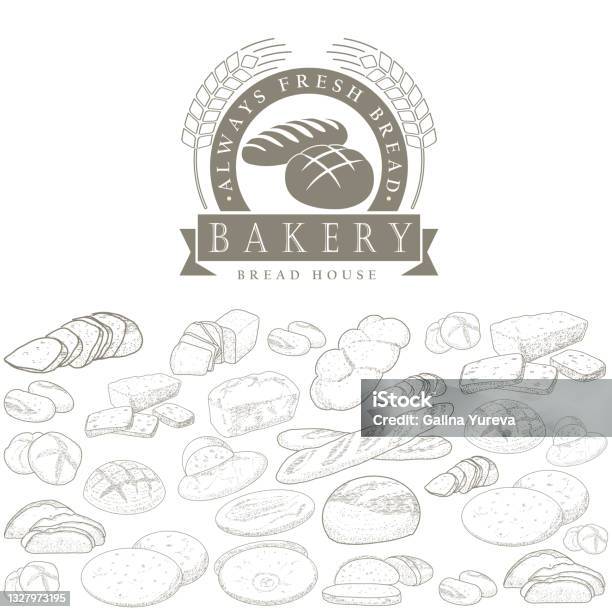 Logo Roti Gs Lambang Roti Dan Roti Set Ilustrasi Stok - Unduh Gambar Sekarang ...
