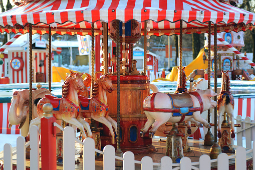 Merry-go-round near the Eiffel Tower in Paris