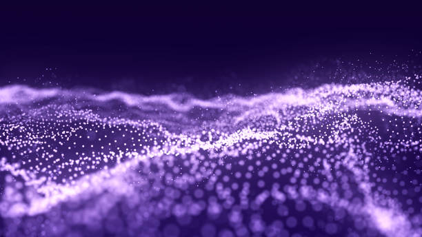 istock Futuristic illustration with explosion of data. Abstract background with glowing particles. Digital moving wave. 3d rendering. 1327974361
