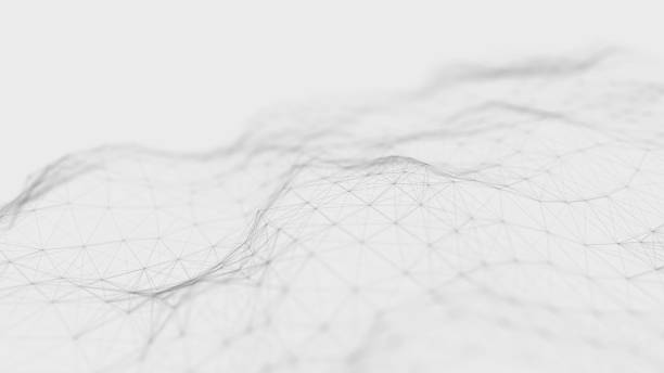 istock Abstract wave background with dots and lines moving in space. Technology illustration. Futuristic modern dynamic wave. 3d rendering. 1327974389