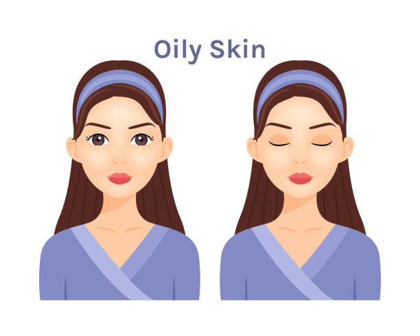 144 Oily Skin Face Illustrations & Clip Art - iStock | Oil skin, Silly face,  Oily skin woman