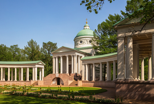 Temple-burial vault (Colonnade) in the estate Arkhangelskoye, Moscow region, Russia