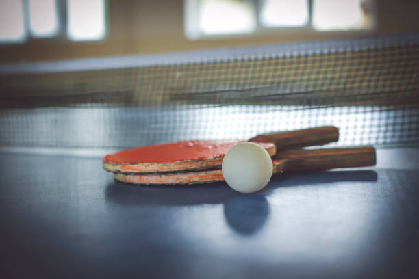 istock Table tennis racket and ball 1327994757