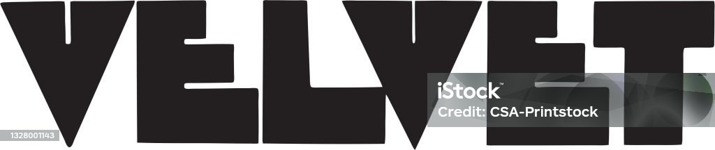 Velvet Lettering Velvet Stock Illustration - Download Image Now - Black And White ...