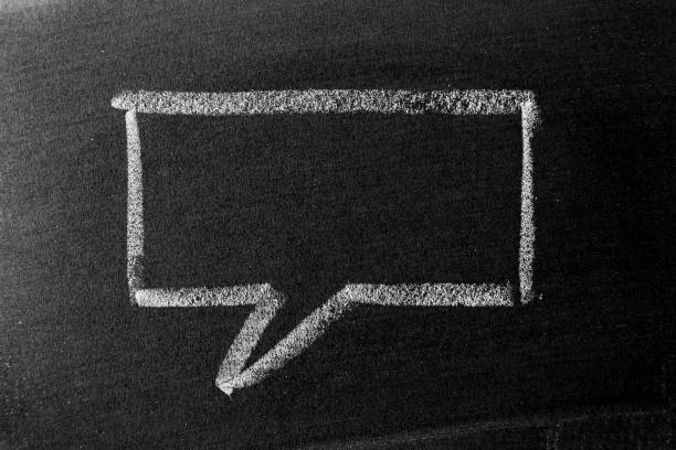 istock White color chalk hand drawing in square bubble speech shape with blank space on blackboard or chalkboard background 1328001384