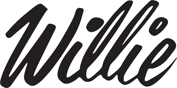 Willie Lettering Block Willie Stock Illustration - Download Image Now - Black And White ...