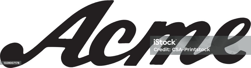 Acme Lettering Acme Stock Illustration - Download Image Now - Black And White ...