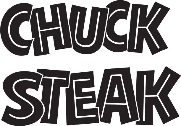 Vector illustration of Chuck Steak