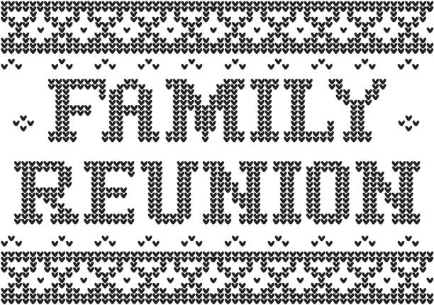 Design with words family reunion Design with words family reunion family word art stock illustrations