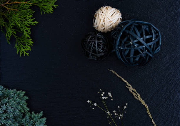Holiday themed background with elements of different variety