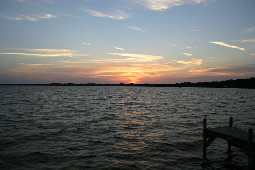 Sunset over Lake Dora in Mount Dora Florida