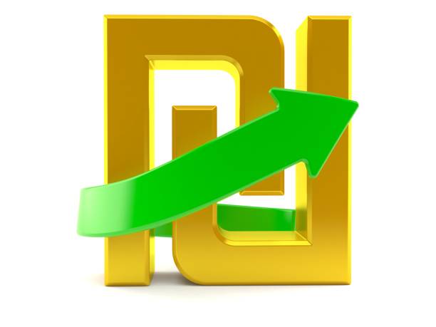 istock Shekel currency symbol with green arrow 1328030251