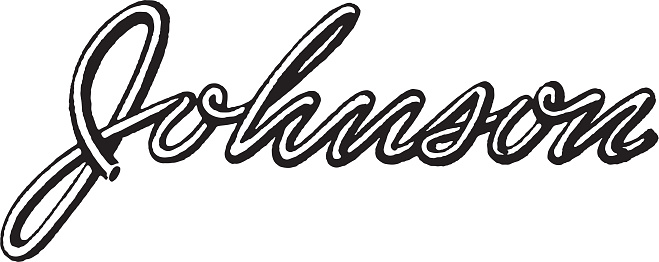 Johnson Lettering Script Johnson Stock Illustration - Download Image Now - Black And White ...