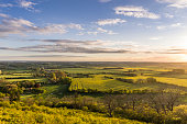 istock Ashford Kent Sunset Viewpoint on North Downs above Wye Village 1328042004