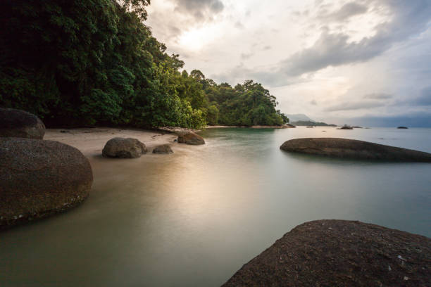 istock greate athmosphere on the beach with ocean view in langkawi, malaysia, long exposure 1328047658