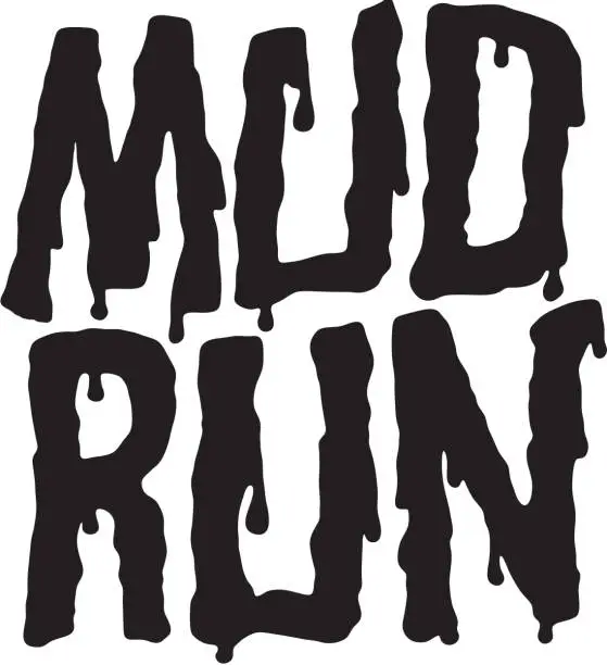 Vector illustration of Mud Run