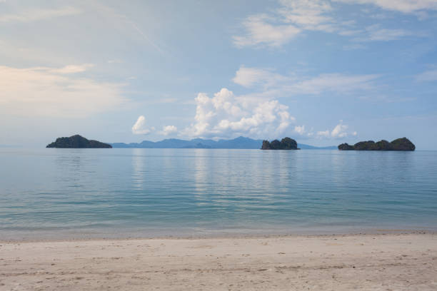 greate athmosphere on the beach with ocean view in langkawi, malaysia, long exposure