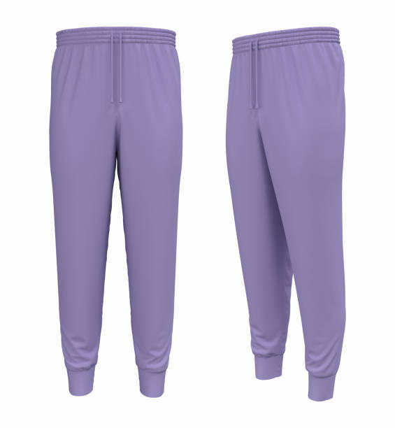istock Blank joggers mockup, front and side views. Sweatpants. 1328048060