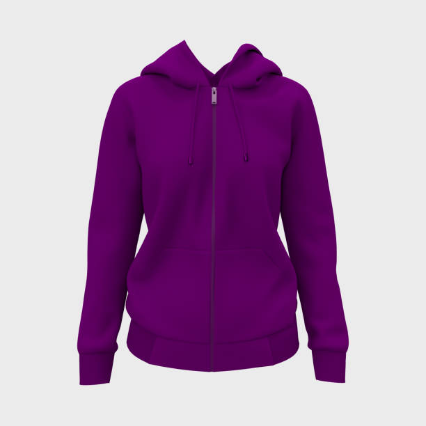 istock Blank hooded sweatshirt mockup with zipper in front view 1328048676