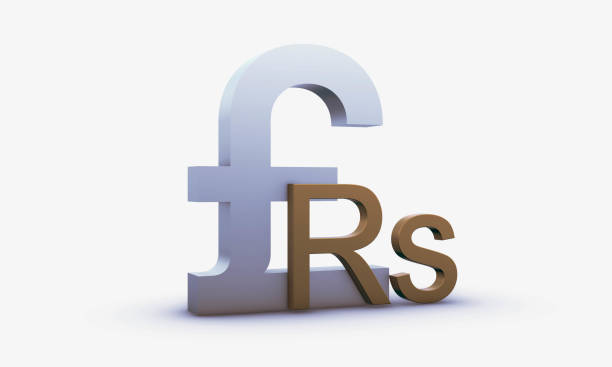 istock Pounds Sterling and Pakistani rupee Symbols Isolated on White Background 1328048699