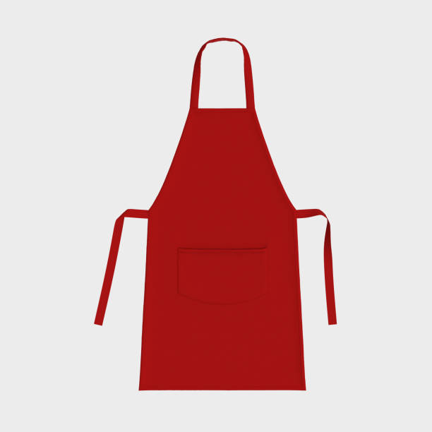 Blank apron mockup, clean apron stock photo