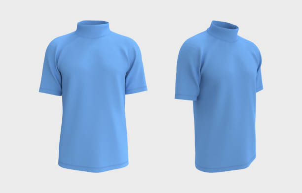 istock Short-sleeve turtleneck shirt mockup 1328048951