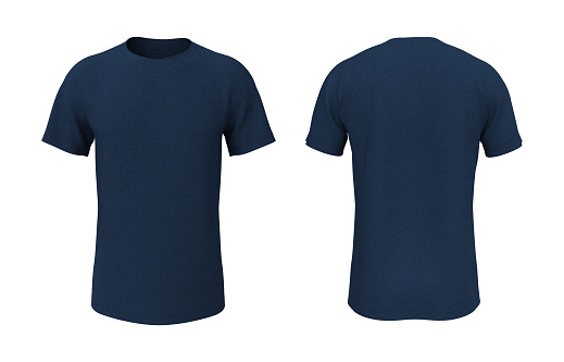 maqueta de camiseta de manga corta para hombres en las vistas delantera y trasera photo