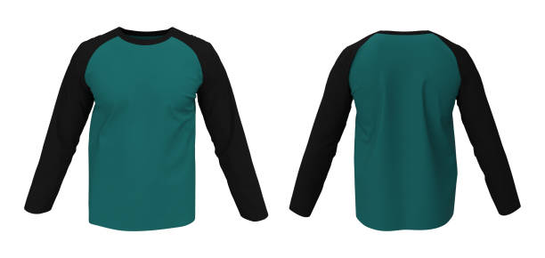 Long-sleeve raglan t-shirt mockup