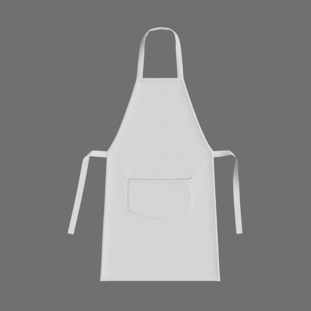 Blank apron mockup, clean apron Blank apron mockup, clean apron, design presentation for print, 3d illustration, 3d rendering apron stock pictures, royalty-free photos & images