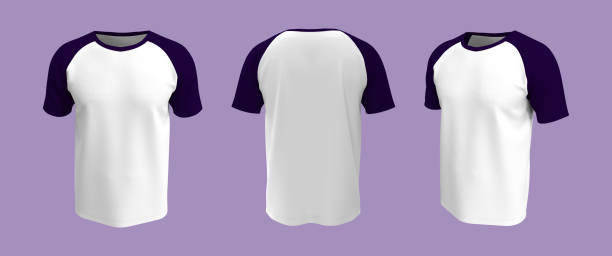 istock men's short-sleeve raglan t-shirt mockup in front, side and back views 1328051152