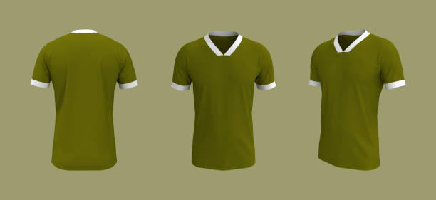 istock men's soccer t-shirt mockup in front, side and back views 1328051177