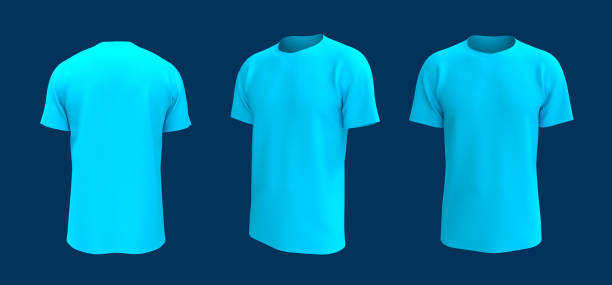 istock men's short-sleeve t-shirt mockup in front, side and back views 1328051287