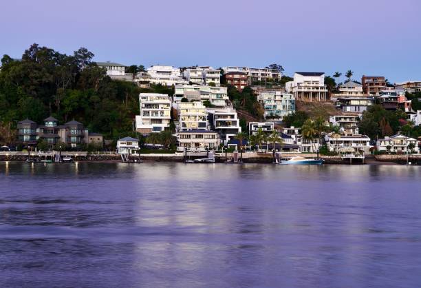 istock Twilight view of Hawthorne waterfront homes from Teneriffe 1328051424