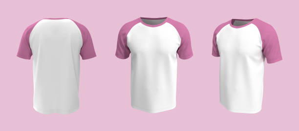 istock men's short-sleeve raglan t-shirt mockup in front, side and back views 1328051445