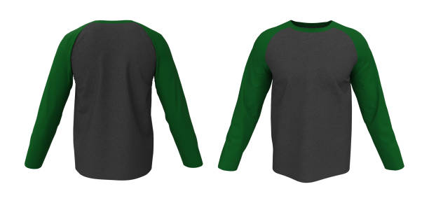 istock Long-sleeve raglan t-shirt mockup 1328051514