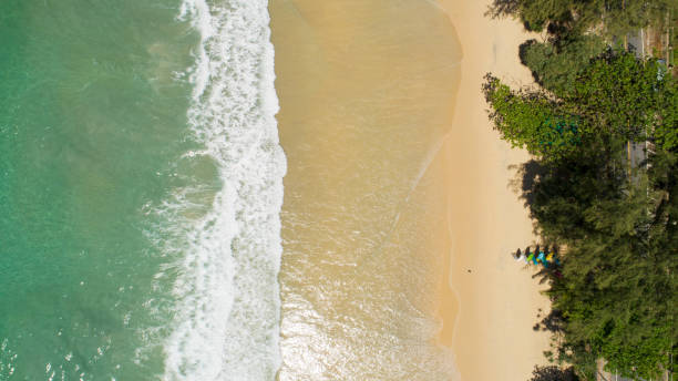 istock Beach sea surface texture Beautiful tropical beach sand Top view. 1328060554