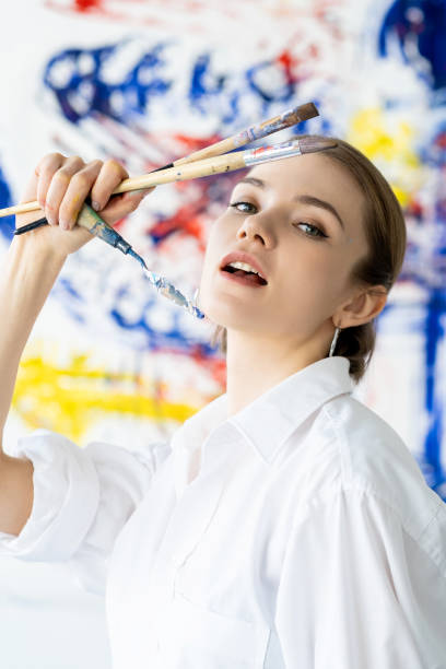 istock modern art painting inspiration female painter 1328061648