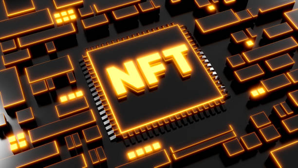 NFT with digital crypto concept for product display