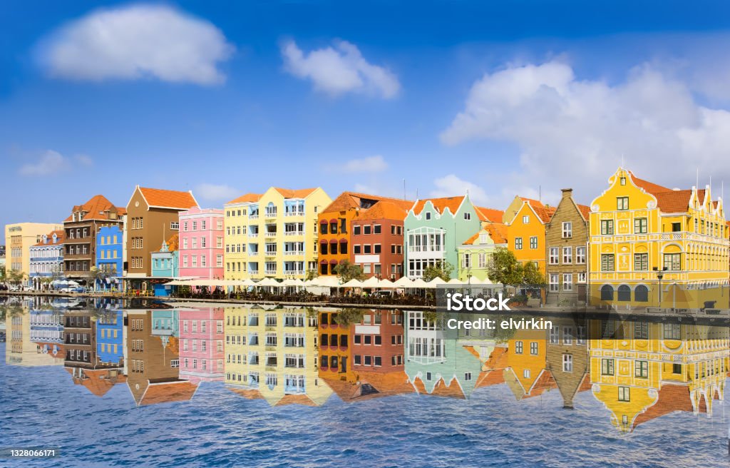 Downtown of Willemstad, Curacao, ABC, Netherlands Curaçao Stock Photo