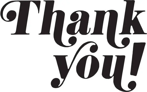 Vector illustration of Thank You!